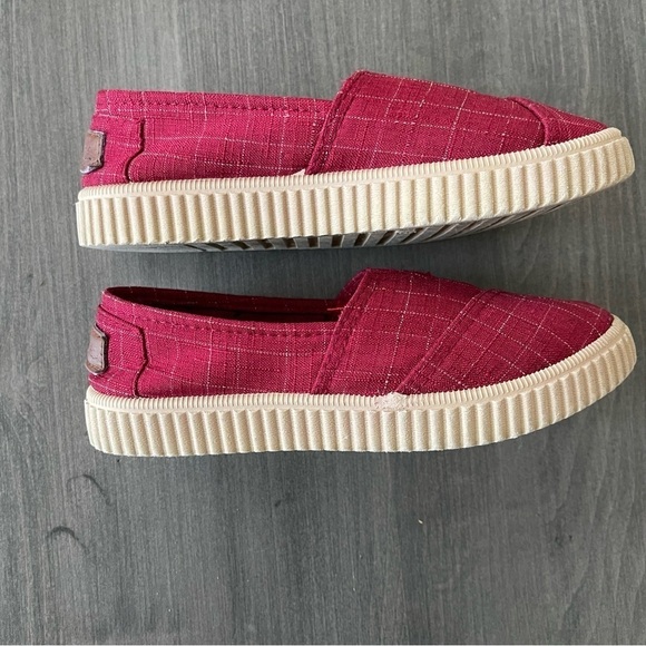 Dulce Lucy girls plaid red canvas slip on espadrilles shoes size 33 or 2 - Picture 10 of 10